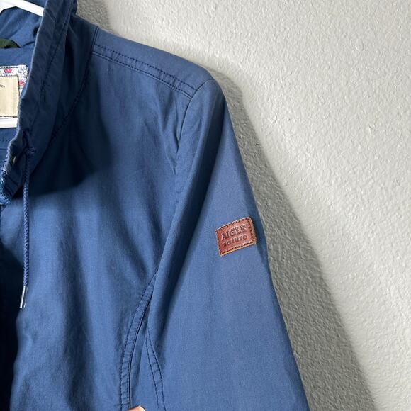 Aigle Jacket Women’s Medium 40 8/10 Blue Zip Front Snap Placket Made in France - Picture 6 of 15